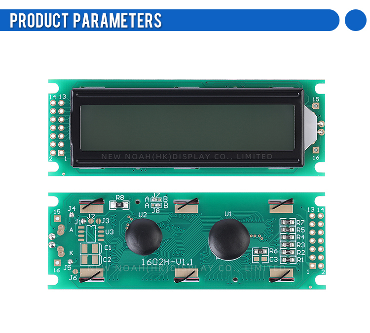 Cyrillic Gray Film 1602H LCM LCD Module 2X16 Monochrome Screen ST7066U 14PIN Dual Row Module