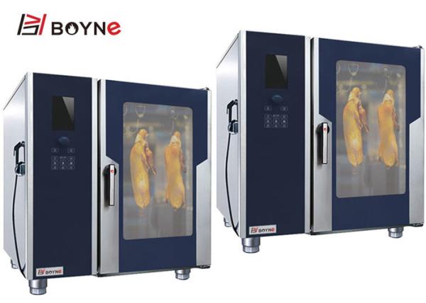 Stainless Steel 10 Trays Steam Combi Oven With Injection LCD Version of updated type