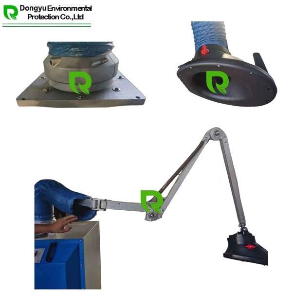 Full Automatic Reverse Blowing Portable Welding Smoke Extractor With Articulated 3 Sections Arm