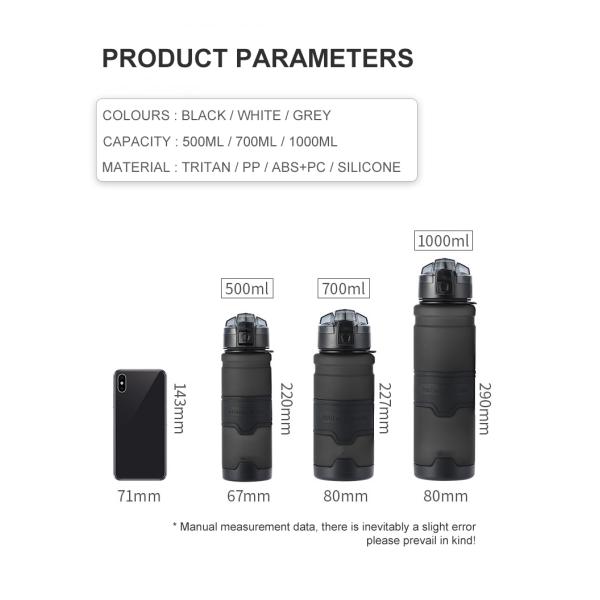 Motivational Fitness Sports Water Bottle BPA Free and Durable Design for Fitness