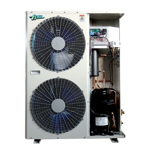 High-Capacity Automatic Emerson Dual-Fan Motor Condensing Unit for Distribution Centers Bulk Food Cold Storage