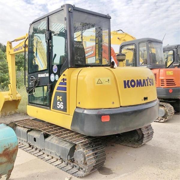 34.5KW Mini Komatsu Excavator Usado PC56 Com Valva Hidráulica Original