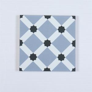 Blue Ceramic Rustic Tile 20x20cm Clay Indoor Floor