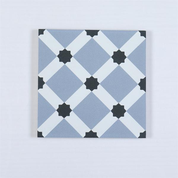 Blue Ceramic Rustic Tile 20x20cm Clay Indoor Floor