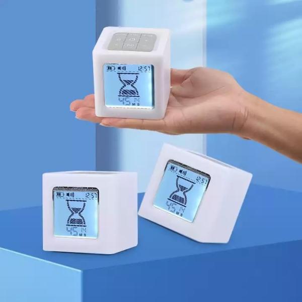 90min White Led Light Adult Digital Kitchen Timer , ABS Electronic Shower Timer