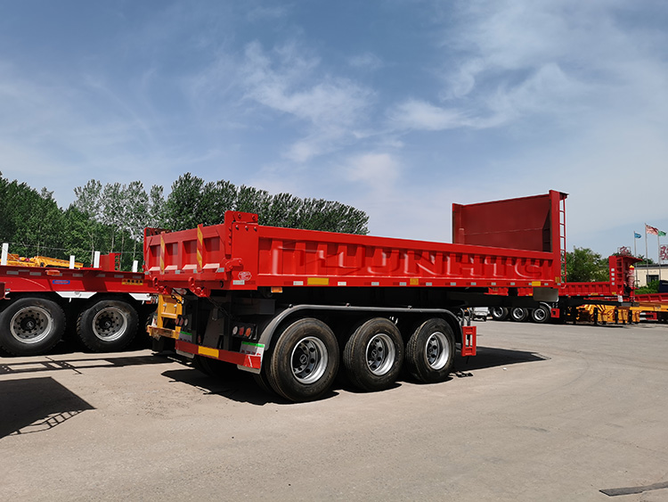 Цапфы 20cbm 12wheels трейлера 3 Tipper трактора Sinotruck Howo