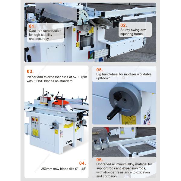 Multifunctional Woodworking Combination Machine for Wood Processing in Restaurants