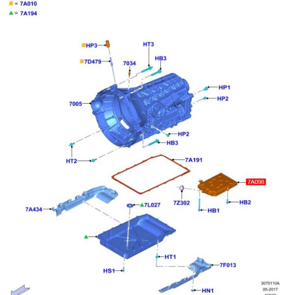 HL3Z-7A098-A HL3Z7A098A Automatic Transmission Oil Filter For Ford