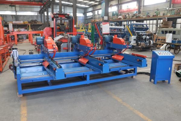 Máquinas de corte de madeira de várias cabeças Serra de corte de madeira Fabricação de madeira Máquinas automáticas de corte cruzado