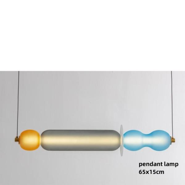 Designer Colored Pendant Lamps LED Stained Glass Pendant Light Bar Shop Restaurant Light(WH-AP-603)
