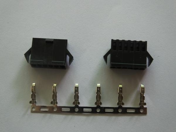 Nylon 66 UL94V-0 Housing Power Supply Connectors for AWG #18 - 22 Applicable Wire