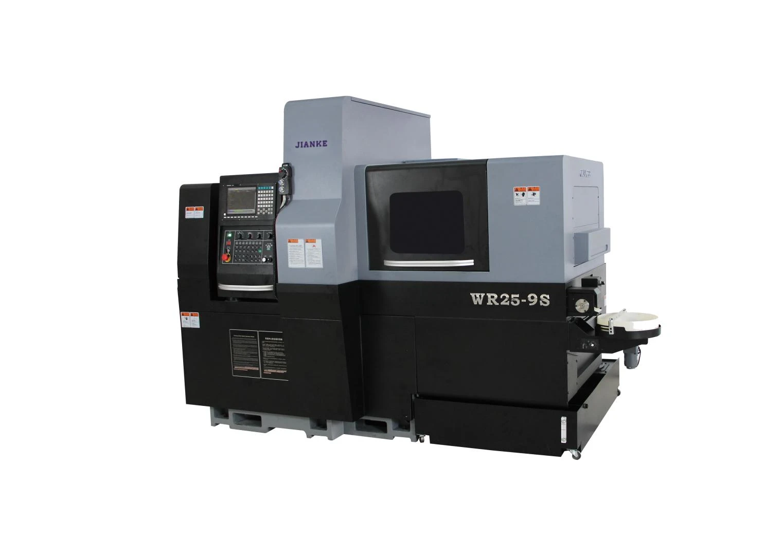 JIANKE WR25-9S 9 Axis Double Spindle Swiss Type CNC Lathe with φ3-25mm Machining Diameter