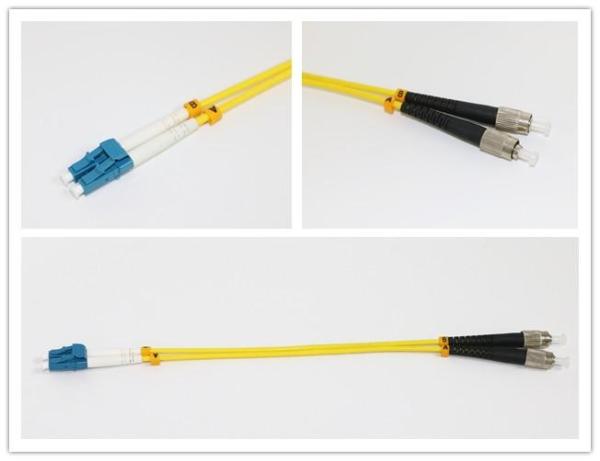 Yellow Lc Fc Patch Cord Simplex Fiber Optic Cable Single Mode For CATV Networks