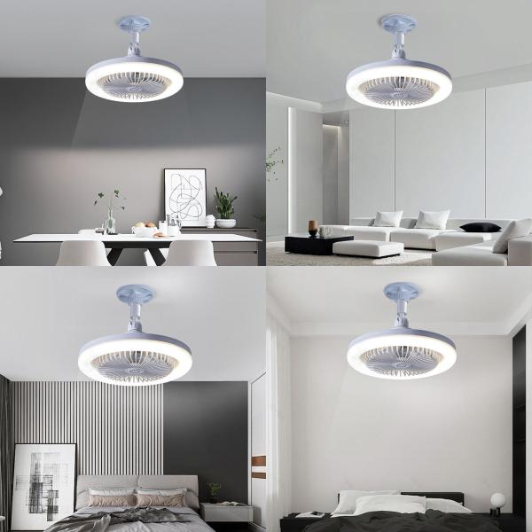 Factory Modern Design LED Ceiling Light with Remote Control Fan E27 for Luxury Indoor Decor in Bedroom Hotel ABS Lamp Body Living Room