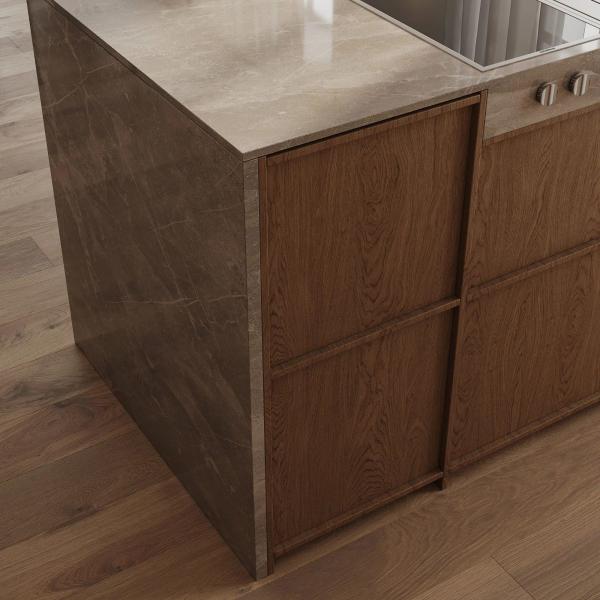 Custom Modern Kitchen Cabinet Luxury Lacquer Double Sink Islands Cabinets Solid Wood & MDF with PVC Door Finish Kitchen Cabinets