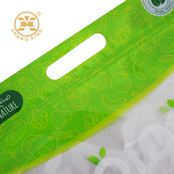 Пластмассовые пакеты для упаковки сухих фруктов с дыхательными отверстиями и ручкой