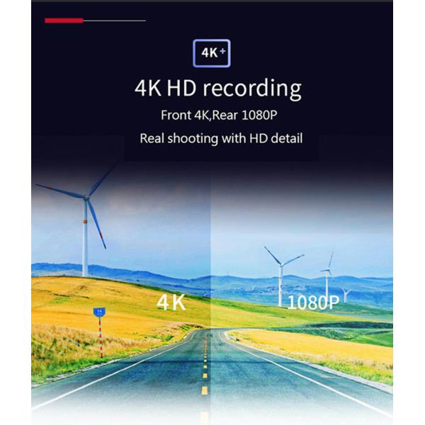 Magnetic 4k 1080P 3inch RoHS Mirror Dash Cam With Wifi GPS Parking