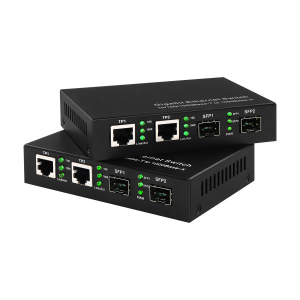 Гигабитный коммерческий Ethernet-свич 4 портов Sfp оптоволоконный бесконтрольный DC5V