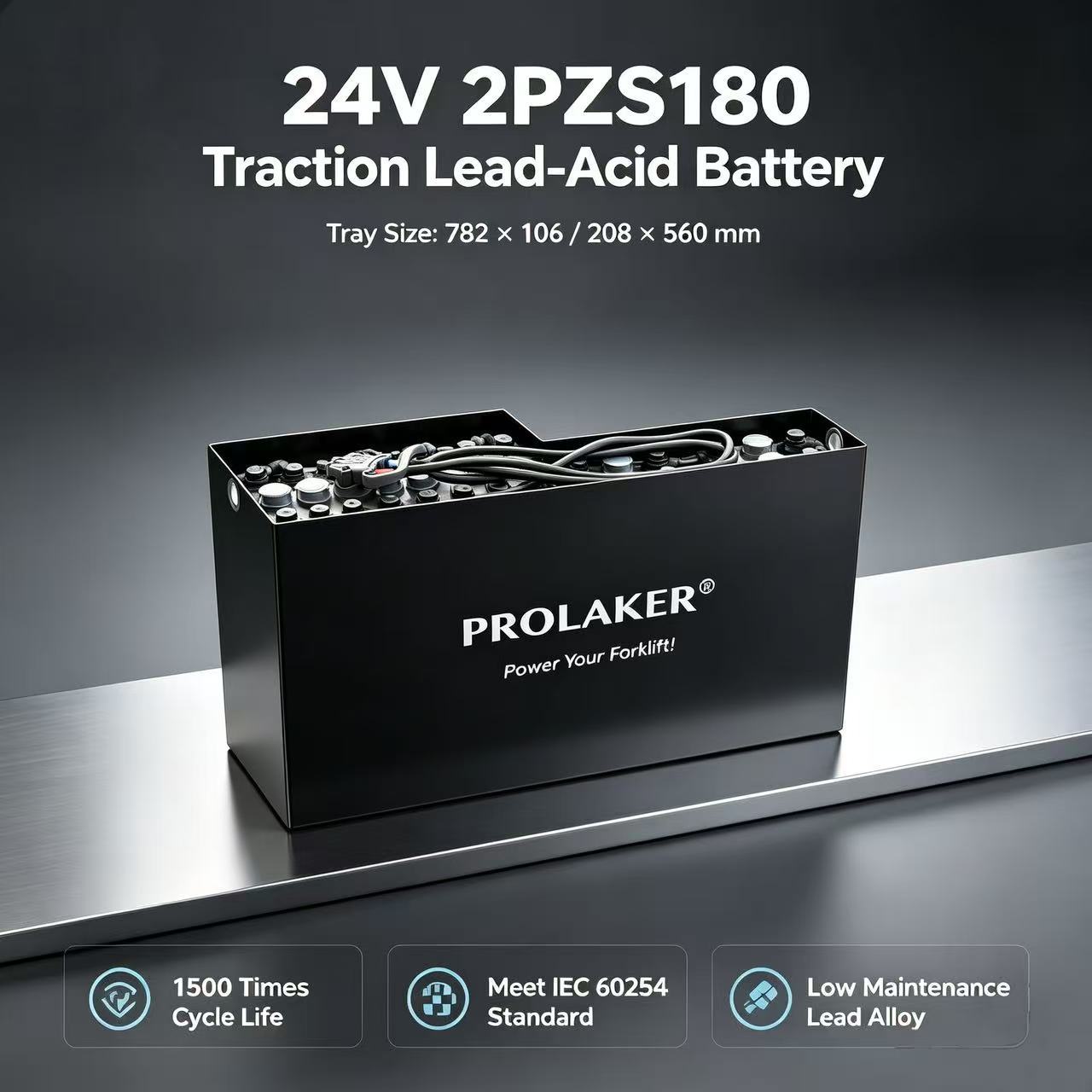 24V 2PZS180 Tubular Traction Lead Acid Battery 180Ah Forklift Battery For Pakistan Dalda Foods