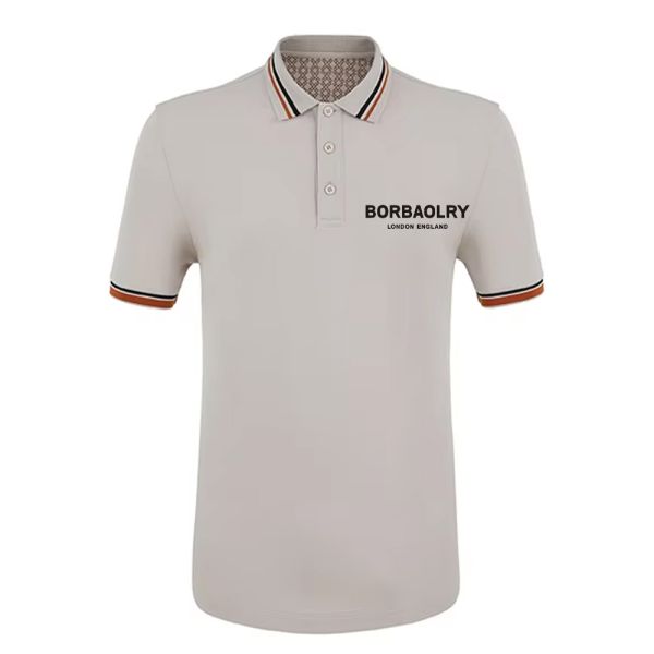 Custom Logo Size Fabric Quick Dry Striped Short Sleeve Polo T Shirts Latest Design for Men Printed