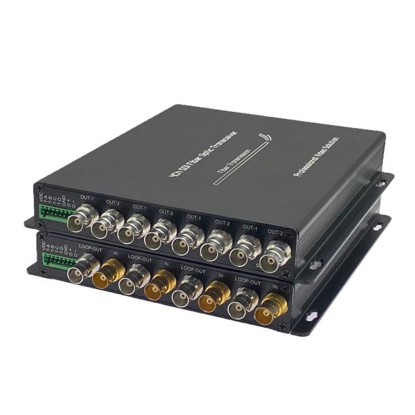 4K 3G-SDI Fiber Extender 4-Channel HD Video RS485 Tally Single Fiber