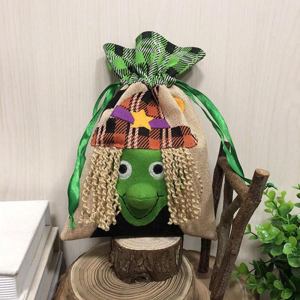 Customized Color Halloween Candy Bag with Drawstring Non woven Creative Gift Bag