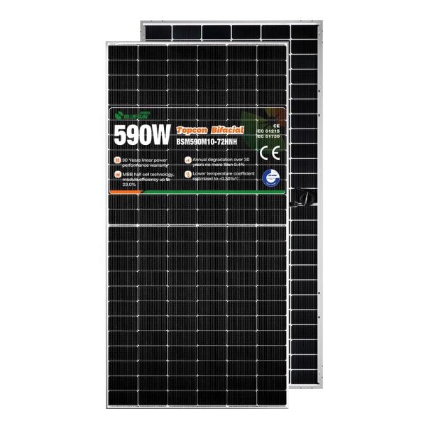 Bifacial Solar Panels TopCon 580w 590w Price of Photovoltaic Solar Panels Government Solar Panel Program