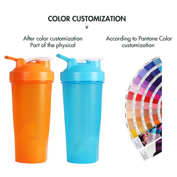 PP Food Grade Lid BPA Free Protein Shake Bottle Contemporary Design Style for Workout