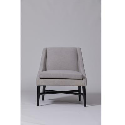 Fashion Living Room Couches Light Grey Upholstered Single Sofa With Black Coated Base