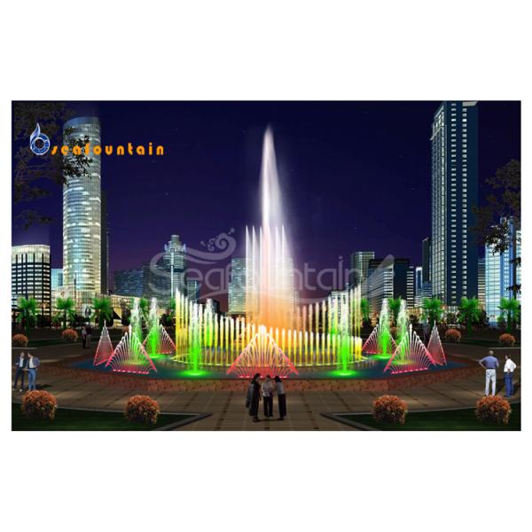 Changeable Lamps Musical Floating Fountain Stainless Outdoor