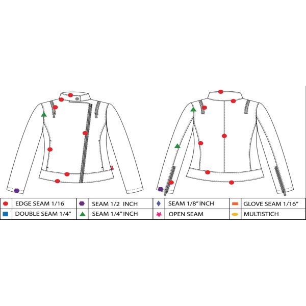 High Fashion Navy Ladies PU Jacket , Womens Leather Coats LEDO1721