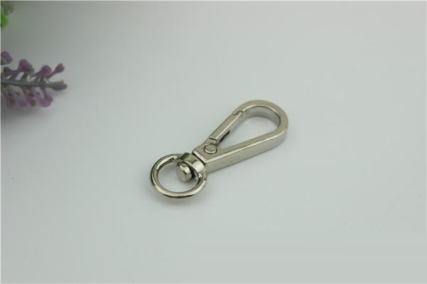 Factory direct sale metal zinc alloy 10 mm hanging brush anti brass snap hook for handbag