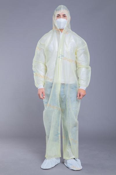 Breathable 37GSM Disposable PPE Coveralls With Hood