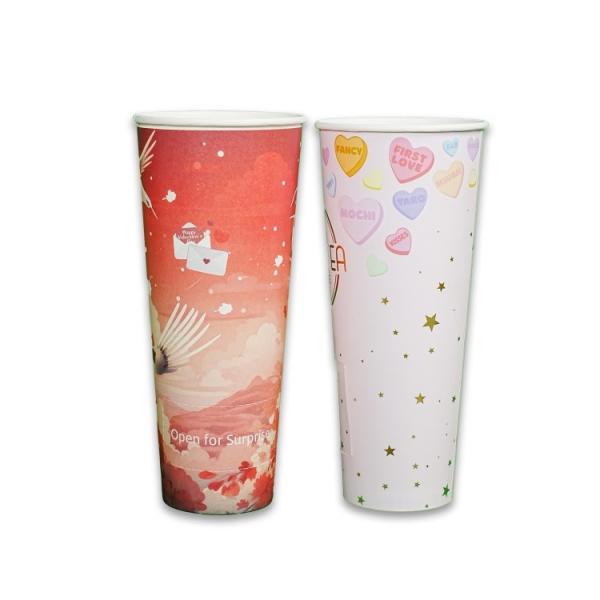Customized logo size disposable milk tea cup surprise gift mysterious blind box milk Boba milk tea cup