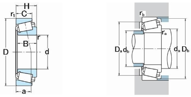 Radial Load 82550/82950 Tapered Roller Bearings 139.7*241.3*57.15mm Excavator Bearing