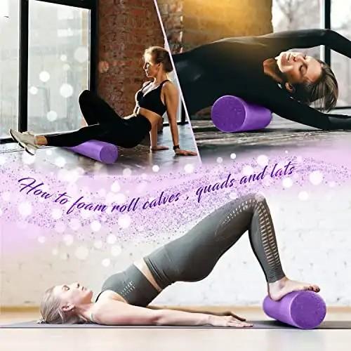 Wholesale High Density Eva Epp Yoga Massage Foam Roller Water Bottle Set Foam Rollers Massager For Exercise