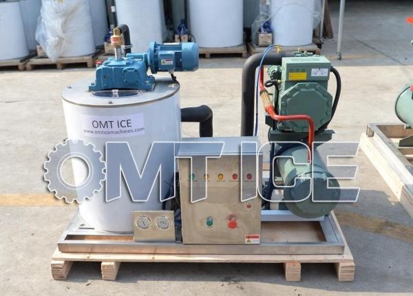 1000kg Capacity Flake Ice Maker Machine Stainless Steel 316 18HP Compressor