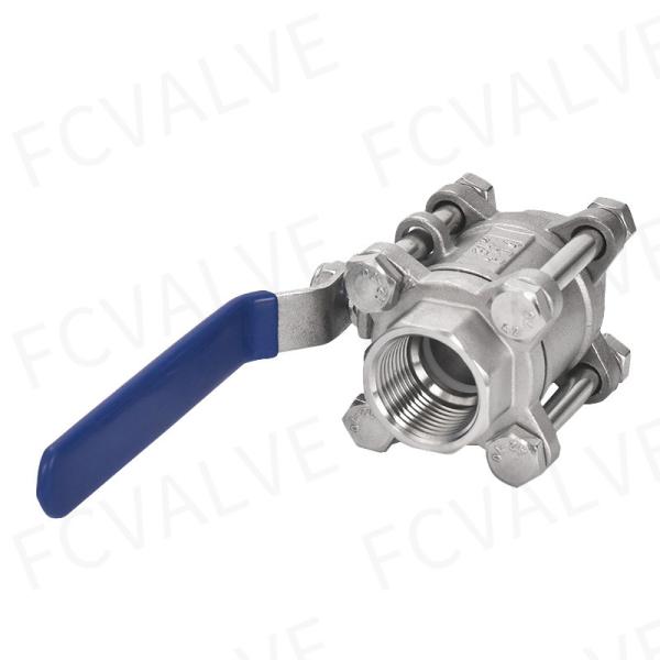 Stainless Steel 3 Piece 2 Ball Valve for Straight Through Channel Blow-Down Function