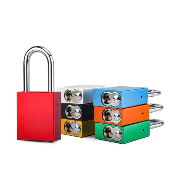 40mm Heavy Duty Industrial Safety Lockout Padlocks Outdoor Square Type Aluminum Eco-Friendly Durable High Safety Keyed Alike