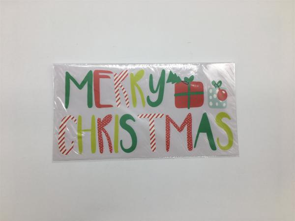 Customized PVC Wall Decals For Christmas Decoration / White Ink Festival Party Accessories