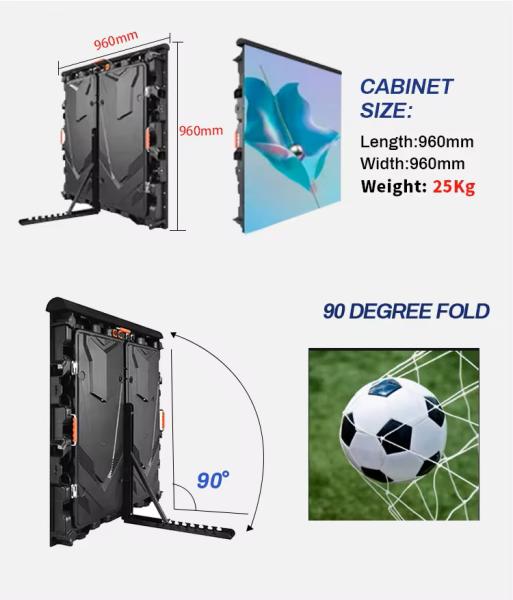 Waterproof Outdoor Led Advertising Screen P8 Fixed For Football Stadium