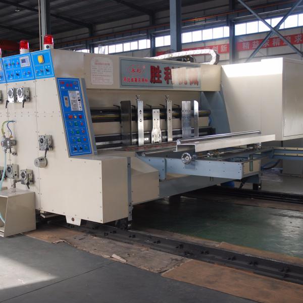 Electric Print And Die Cut Machine , Automatic Printer Slotter Machine