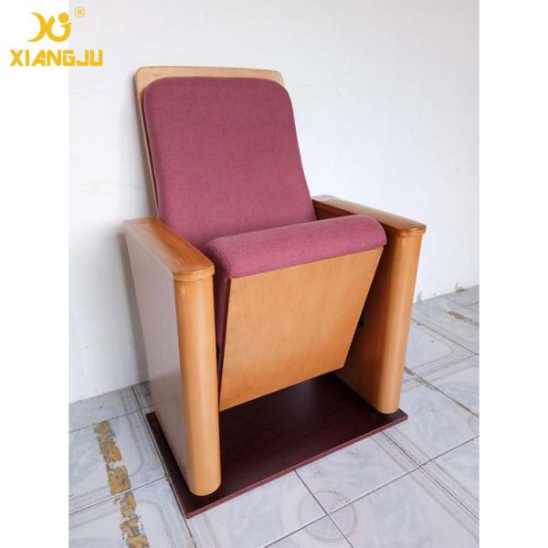 Customized Metal Floor Mounted Polywood Stand Theater Chairs For Church Halls