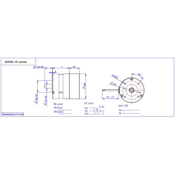 Бесбрюшевый постоянный ток с интегрированным контроллером, 12v 24v 36v 48v BLDC двигатель с встроенным драйвером PWM и VSP регулировкой скорости