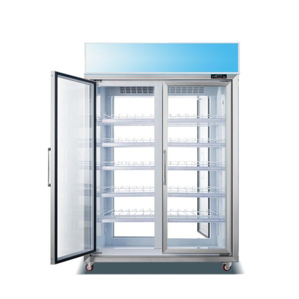 Supermarket Upright Front And Rear Open Door Display Refrigerator And Freezer Commercial Refrigeration Equipment