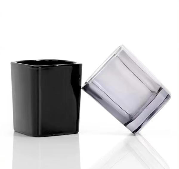 Luxo Vazio Clareira Amber Cinza de Vidro Velas de Vidro Velas de Vidro Para Velas Perfumadas