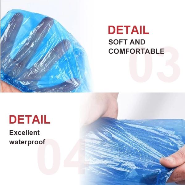 ISO Blue 0.01mm Waterproof Disposable Plastic Sleeve Protectors