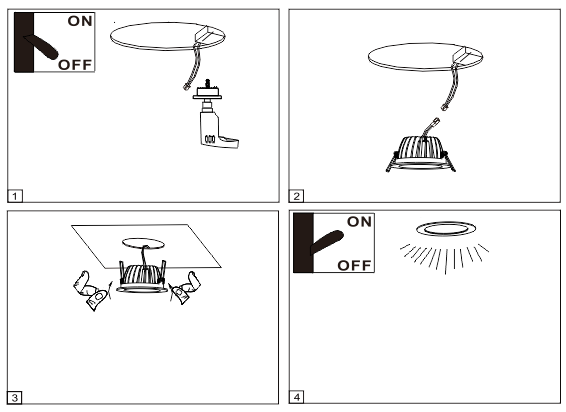 IP54 Dimmable LED Downlights 7W LED Recessed Ceiling Light Warm Cool White 3000K 37V