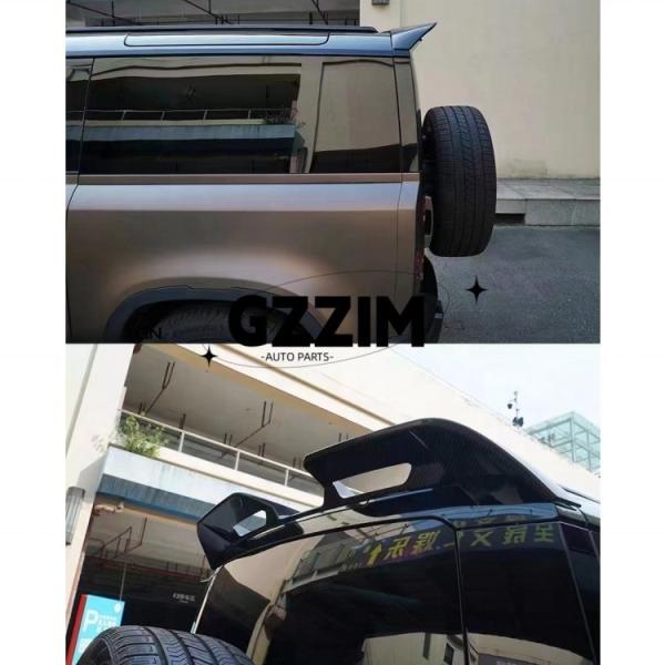Fibra de carbono Land Rover Defender Spoiler traseiro ABS plástico