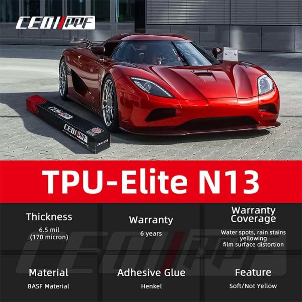 TPU-Elite N18 8.5Mil Hydrophilic Super High Gloss Car PPF Cost-Effective Heavy Duty